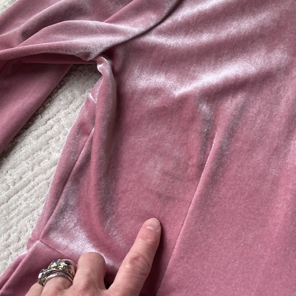 Beautiful Jude Conally rose color, soft velveteen dress - Picture 8 of 16